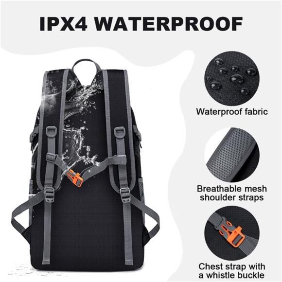 Backpack - Ultra Lightweight Packable Backpack for Travel Camping, 45L